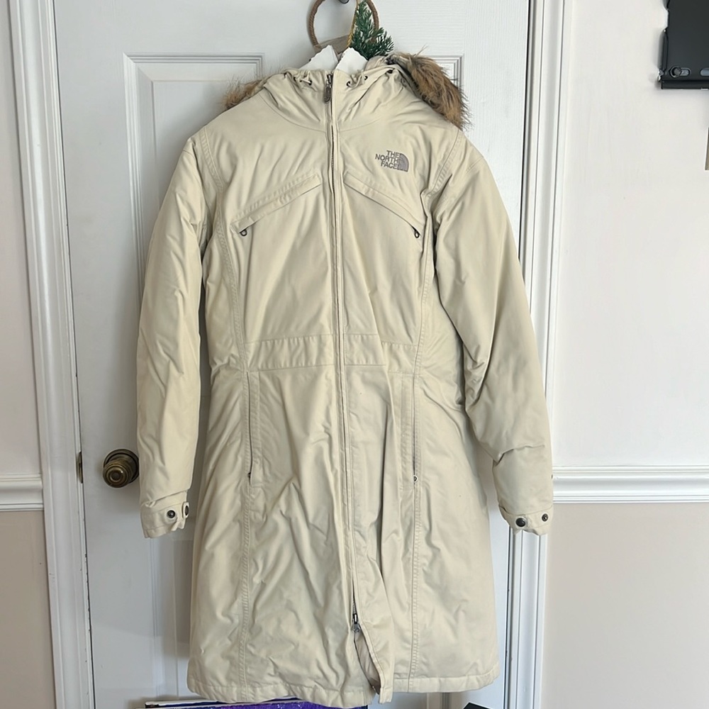 Large Cream The North Face Coat